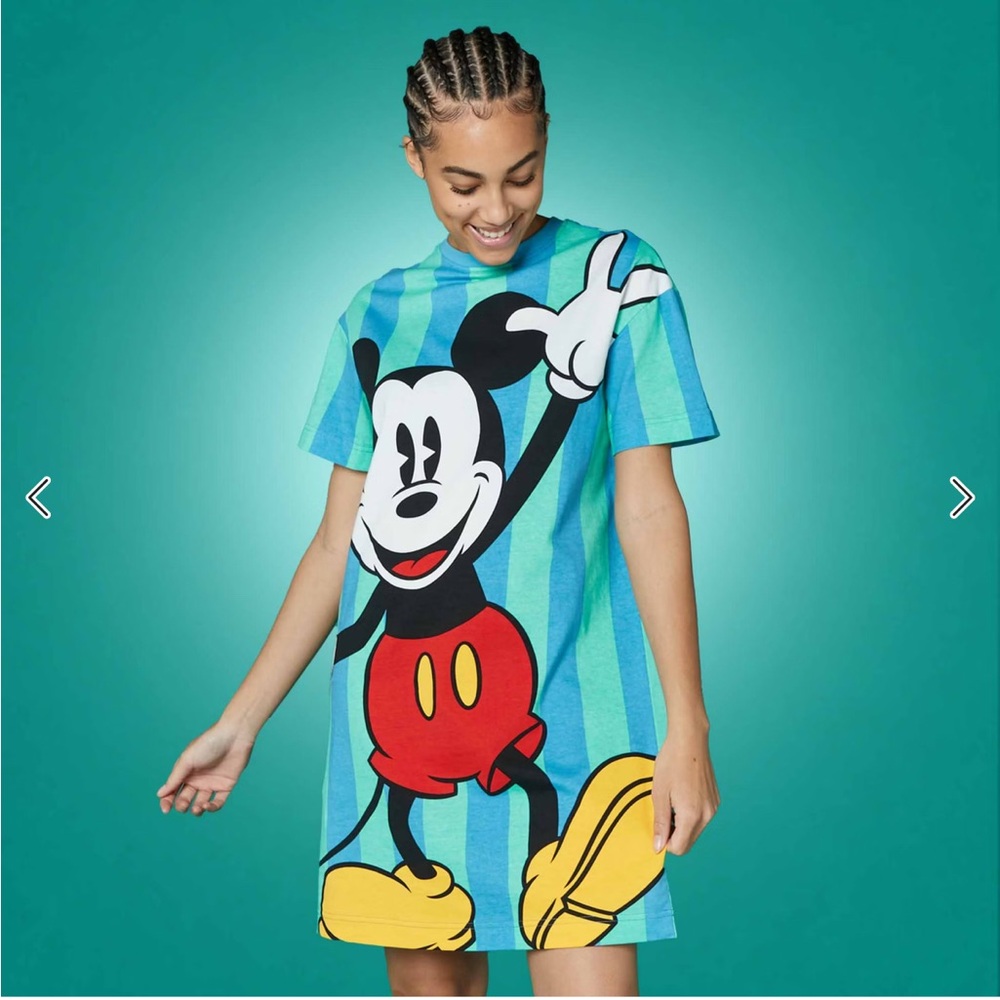 Disney Blue and Red Mini Dress with Mickey Mouse